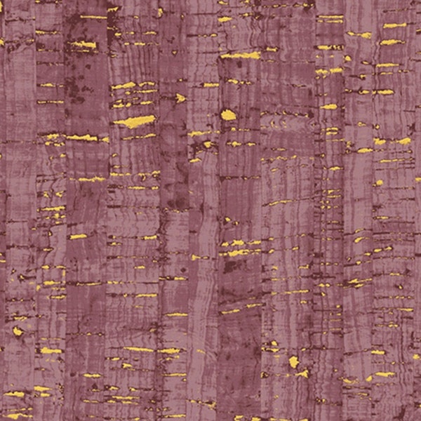 Plum Cotton Print cork like appearance w/metallic from Windham Uncorked by Another Point of View Collection # 50107M-18