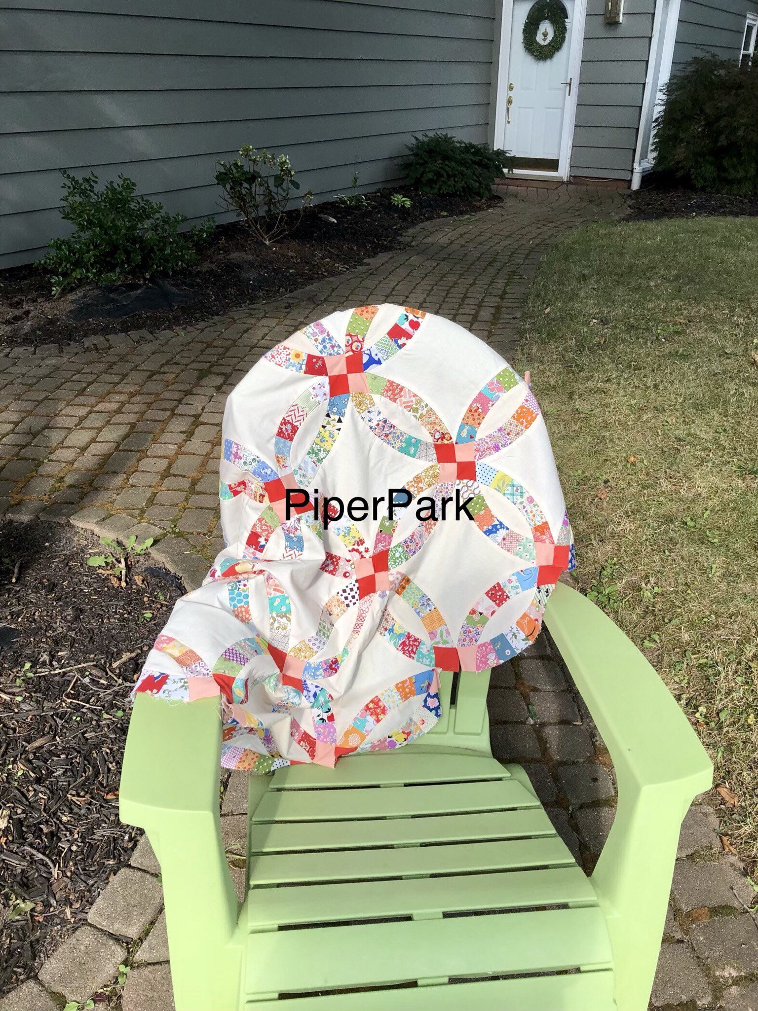 Queen Quilt in a Box Double Wedding Ring Pre Cut Quilt Kit Etsy