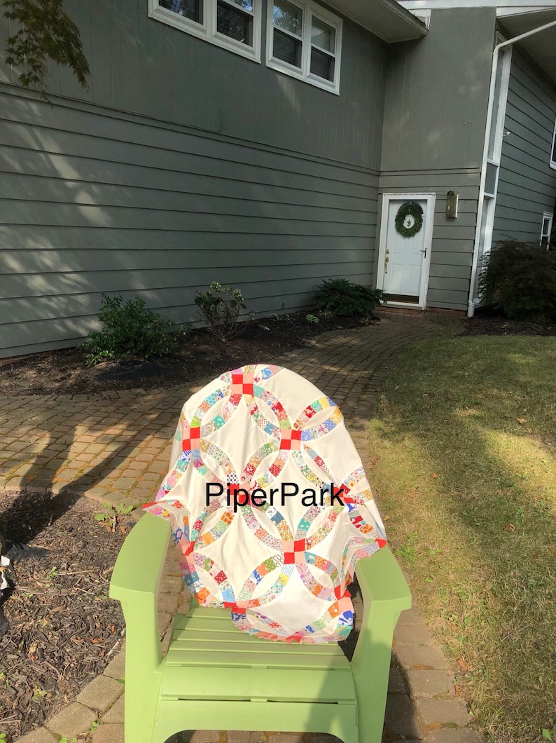 Double Wedding Ring Pre Cut Quilt Kit 1930s Reproduction Etsy