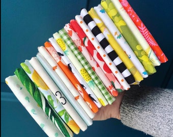 19 Fat Eighths Lot Quilt Fabric 1930s Repros Moda, Tropical Fun & More