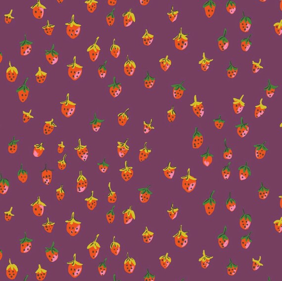 Windham Fabrics Trixie por Heather Ross 50897 5 Púrpura Ratón De Tela De Algodón