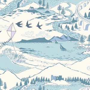 Liberty Postcard from the Highlands di Liberty Fabrics #01667358A Quilt 100% cotone di qualità da negozio