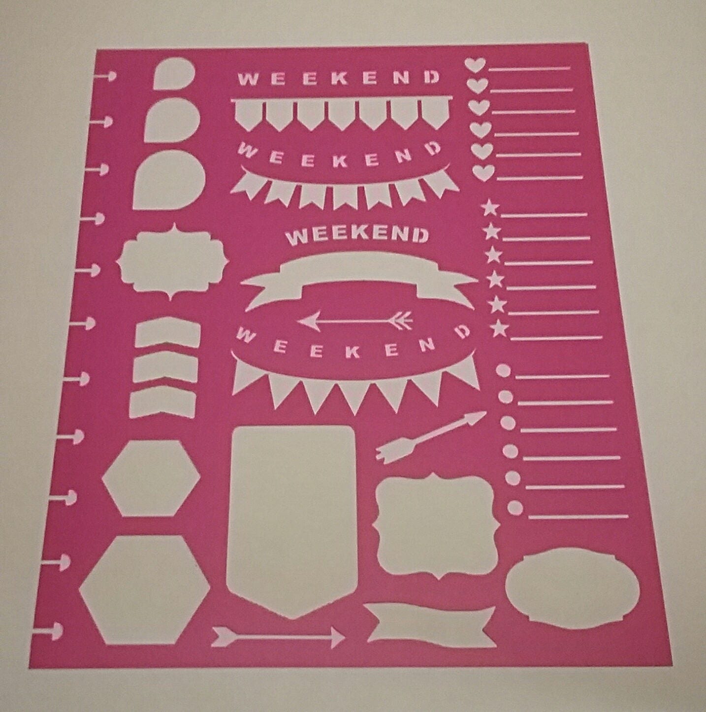 Banner Stencil for the Big Happy Planner Etsy