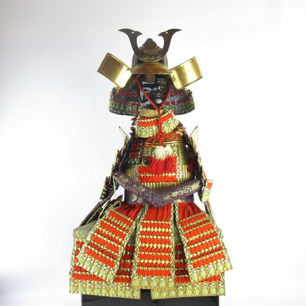 Japanese Vintage Miniature Samurai Armor, Kabuto, Gusoku