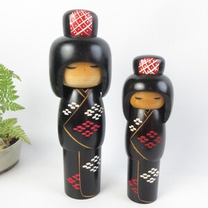 Set of 2, Japanese Vintage Kokeshi Dolls