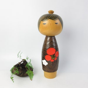 H30cm(11.8in) Japanese Vintage Kokeshi Doll, by Usaburo