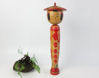 Japanese Vintage Kokeshi Doll,  by Abe Masayoshi, With crack