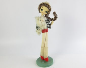 Mini poupée tissu vintage - jouets rétro jeux de société figurines et  objets vintage