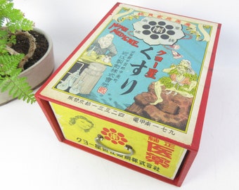 Japanese Vintage First Aid Kit Box, ref1