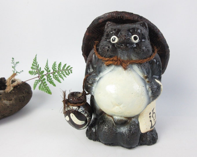 Japanese Vintage Tanuki Statue, Clay Doll, Ceramic Doll, Shigaraki Etsy