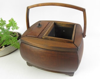 Japanese Vintage Tobacco Tray, Remake from Shamisen (japanese guitar)