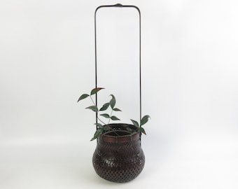 Japanese Bamboo basket, Flower vase