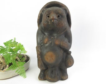 Japanese Vintage Tanuki Doll, Plaster Doll