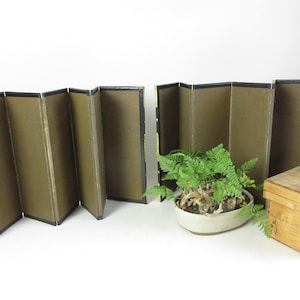 Japanese Vintage Small Folding Screens, Paper Screens, set of 2