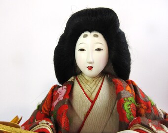 日本のアンティーク雛人形、三人官女、木箱付き。 - Etsy 日本