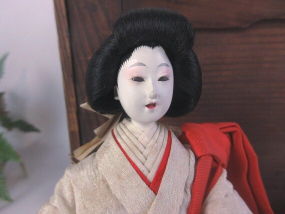 日本のアンティーク雛人形、三人官女 - Etsy 日本
