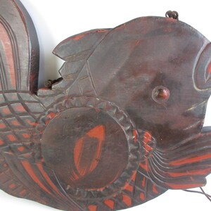 Japanese Vintage gyoban gyoku, Gyoho Buddhist Wooden Fish Drum, Wall ...