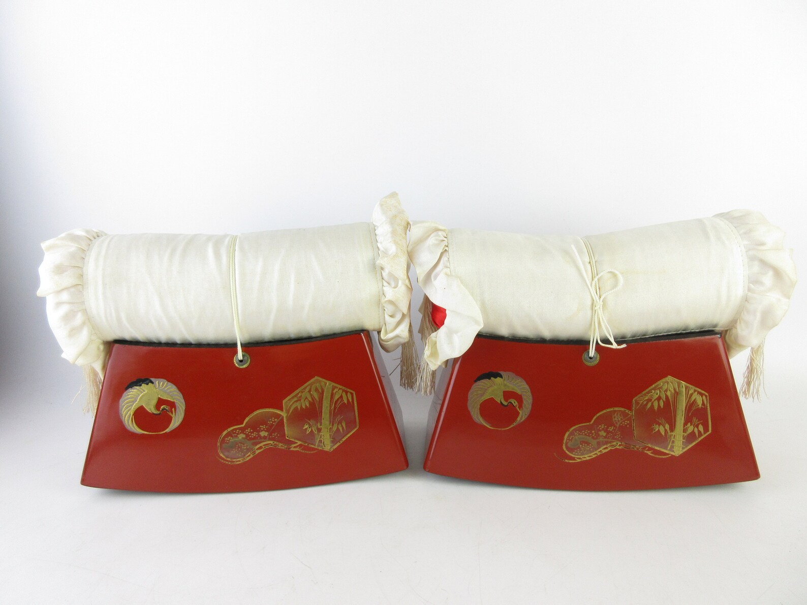 Japanese Antique Pillows Hakomakura Box pillow set of 2 Etsy