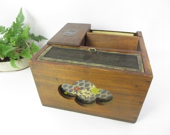 日本製竹製花瓶 ヴィンテージ装飾品 アンティーク 1945年製/高さ8.5