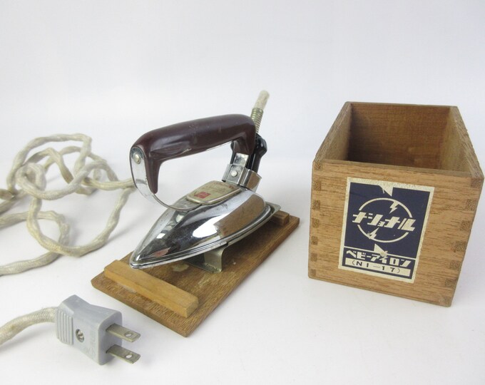Japanese Vintage Electric Iron, National Baby Iron, Small Iron Etsy