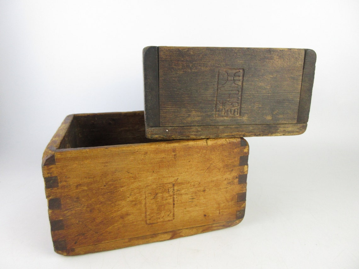 Japanese Vintage Measuring Box shabby boxes set of 2 Etsy