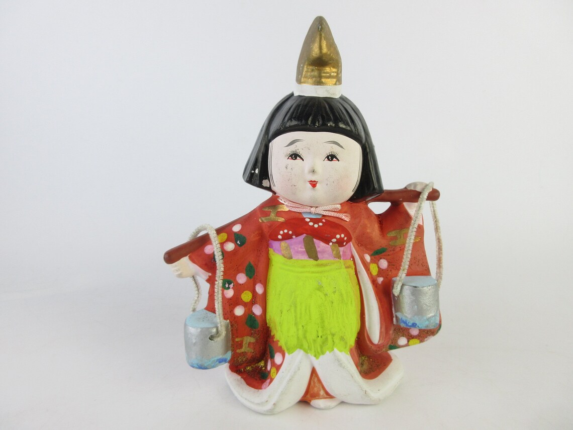 Vintage Japanese Plaster Doll ref5 Etsy