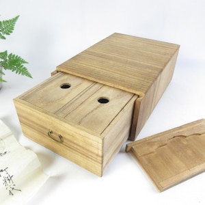 Japanese Vintage Wooden Small Drawers,  With old note, receipt, money loan certificate etc..