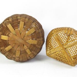 Japanese Vintage Bamboo baskets, set of 2 image 8