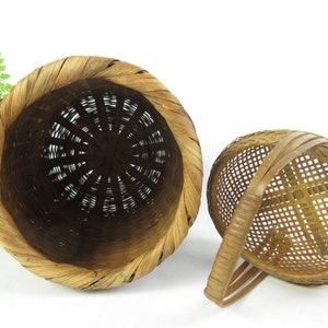 Japanese Vintage Bamboo baskets, set of 2 image 7