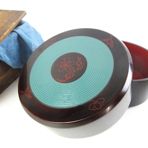 Japanese Vintage Lacquered Wooden Box, Bento Box, Accessory Case, Tool Box