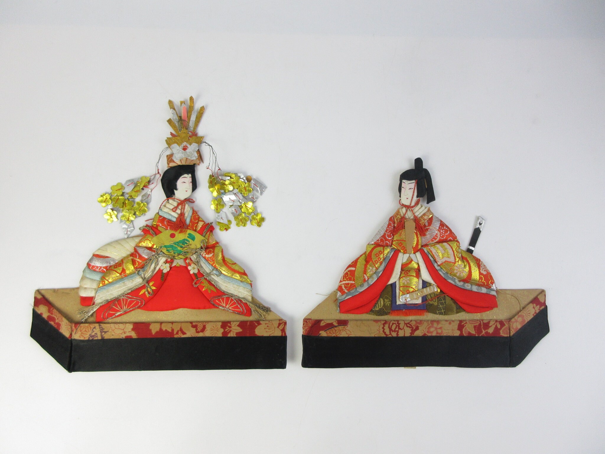【 伊藤小坡 直筆『御所人形』】　絹本色紙　額装　　　　N1017A 楽天市場】ペーパードール（日用品雑貨・文房具・手芸）の通販