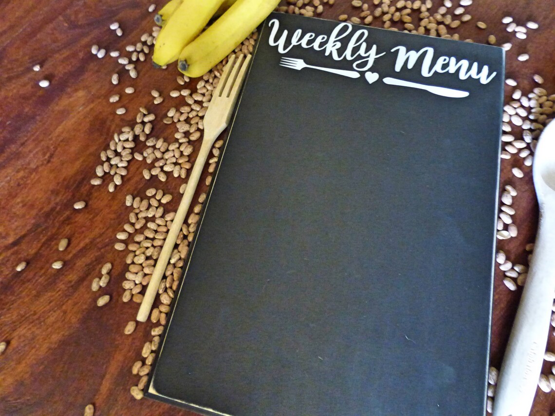 Menu Chalkboard Weekly Menu Board Kitchen Decor Menu Chalkboard Menu