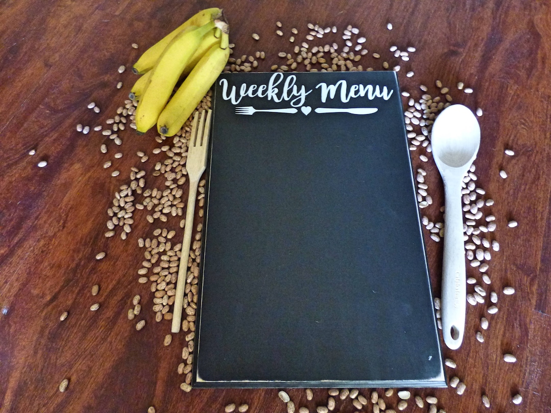 Menu Chalkboard Weekly Menu Board Kitchen Decor Menu Chalkboard Menu ...