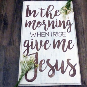Give Me Jesus Wood Sign: Rustic Christian Quote Decor