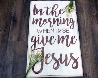 Give Me Jesus Wood Sign: Rustic Christian Quote Decor