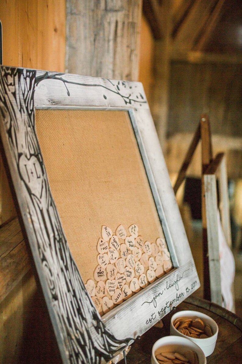 Wedding Guestbook Alternative Heart Frame Directly managed store Drop Box Ranking TOP20