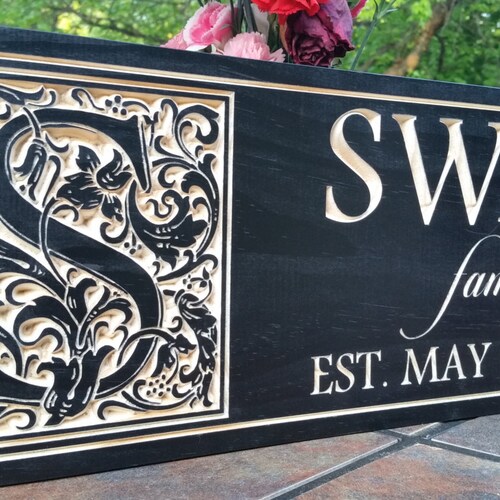 Personalized Family Established Wood Sign-last Name - Etsy