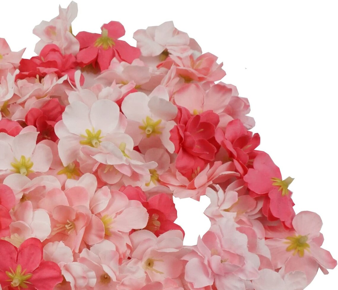 Cherry Blossom Flower Heads 100pcs Colorfulife Artificial Etsy