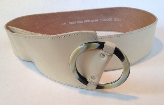 Vintage CIPRIANI Wide Women's Cinch Belt, 1980s