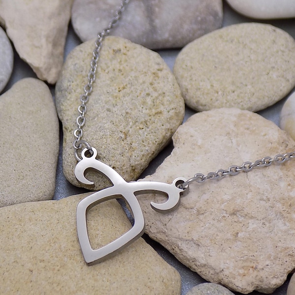 Angelic Power Rune Stainless Steel Necklace Pendant & Chain Mortal Instruments Symbol Amulet