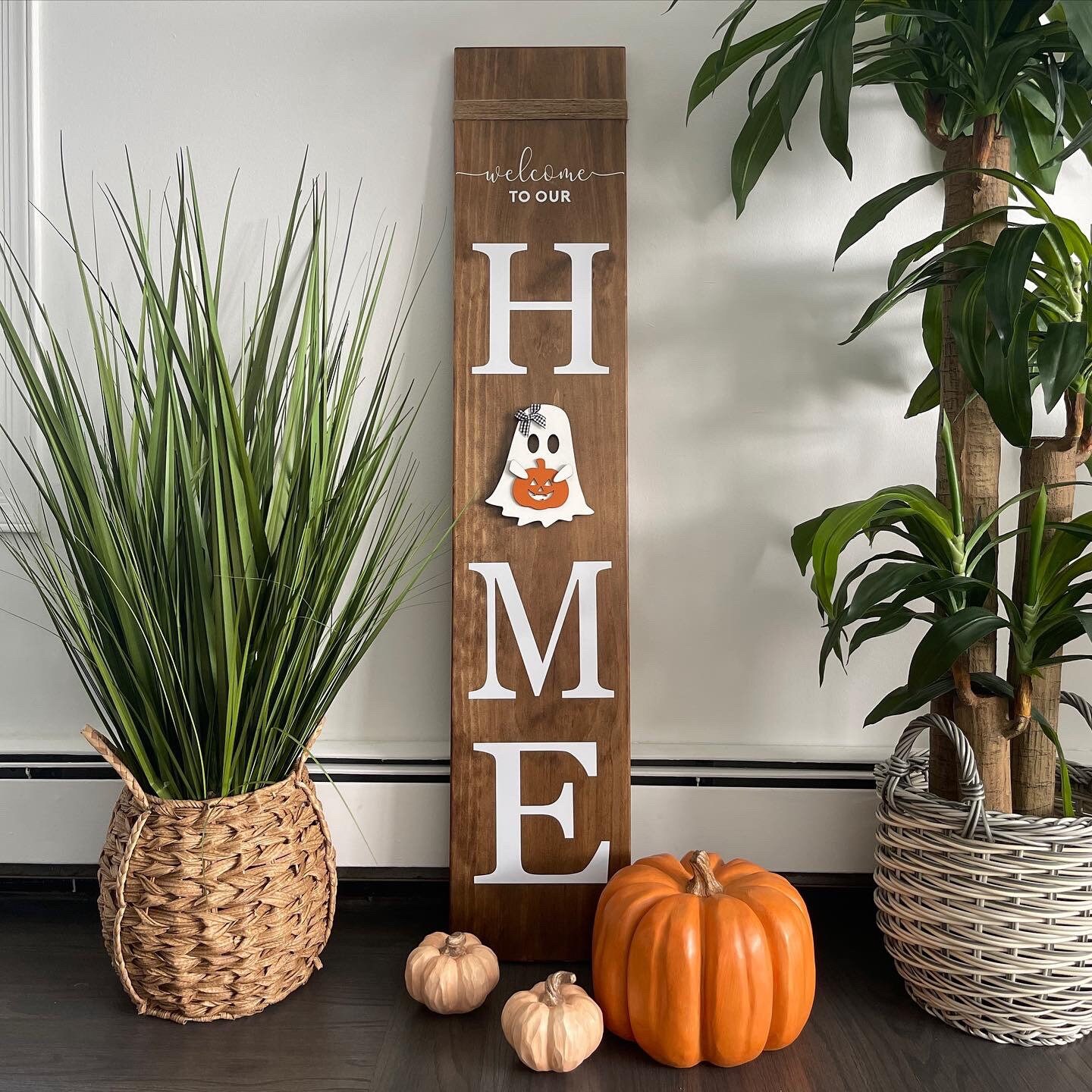 Welcome to Our Home Wood Sign With Interchangeable O Wood - Etsy