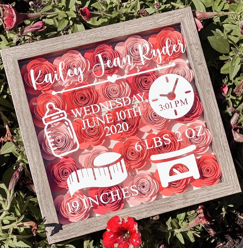 newborn baby shadow box ideas