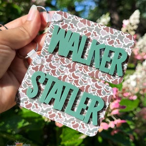 Back Pack Bag Tags - Personalized Acrylic Name Bag Tag - Back to School Bag Tag - Diaper Bag Tag - Tags for Girls and Boys - Bag Charm