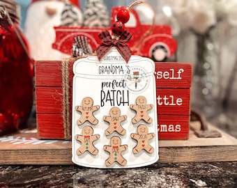 Grandma & Grandpa’s Perfect Batch Ornament - Personalized Family Ornament - Christmas Tree 2024 Ornaments - Christmas Gift for Grandparents