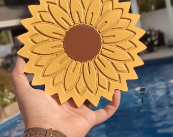 Sunflower Wood Cut Out - Welcome to Our Home Wood Sign with Interchangeable “O” Wood Cutouts Individual Pieces ONLY