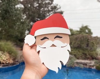 Santa Wood Cut Out - Welcome to Our Home Wood Sign with Interchangeable “O” Wood Cutouts Individual Pieces ONLY