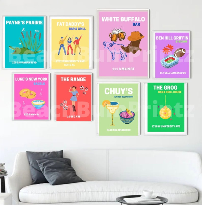 UF College Prints Pack digital Posters Etsy