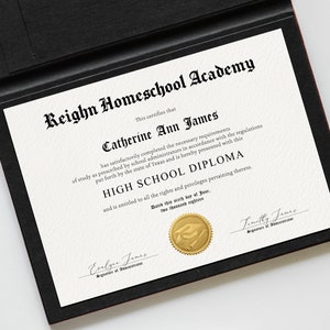 Editable Homeschool Diploma Template, High School Diploma, High School Graduation Certificate, Printable DIY Diploma, Fake Diploma #2114