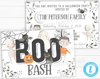 Ghost Halloween Party Invitation, Boo Bash Halloween Invite, Cute Halloween Party Invitation, Work Office Halloween Party #1060