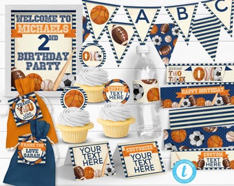 Sports Birthday Party Decorations, Sports Birthday Party Package Bundle, Sports Birthday Party Kit, Sports Birthday Party Decor #947